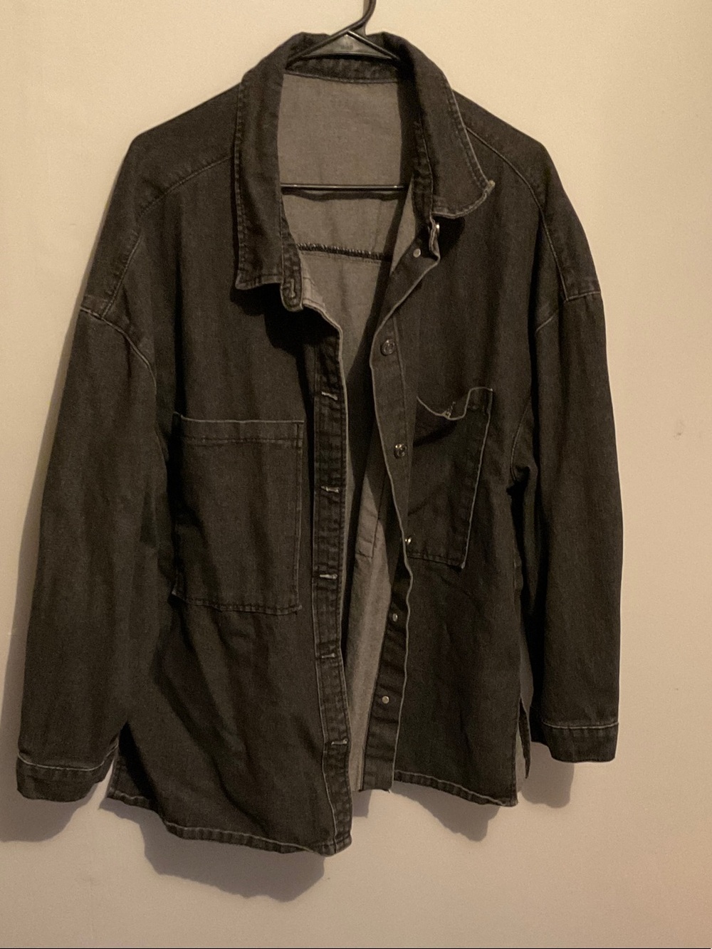 Amazon Black Washed Denim Shacket